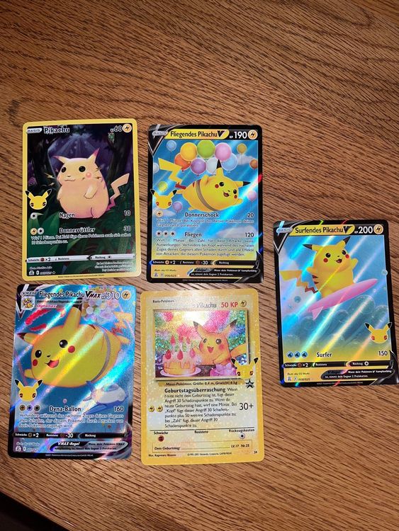 Pokemon Pikachu Sammlung inkl. extrem holo bleed (Neu (gemäss ...