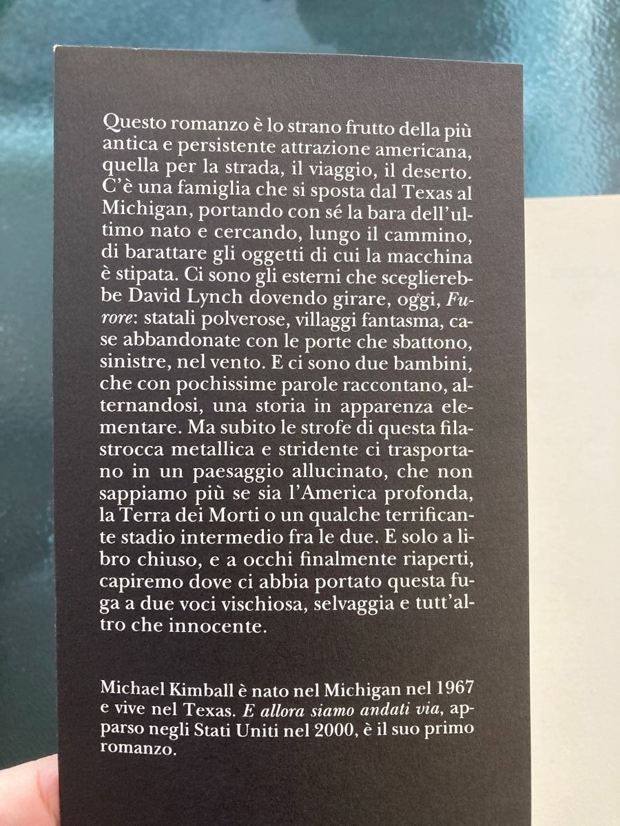 Libri: Michael Kimball, E ALLORA SIAMO ANDATI VIA, Adelphi – Usato da Zürich venduto da dolcicaramelle2 1