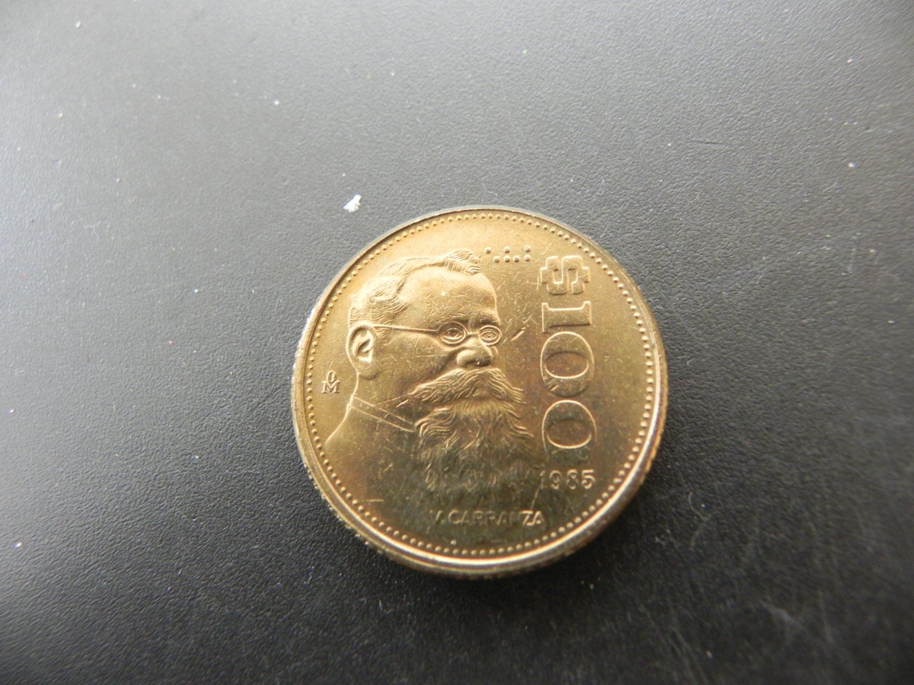 Alle Münzen: Mexico 100 Pesos 1985 – Gebraucht aus Biel/Bienne von Gogolozi