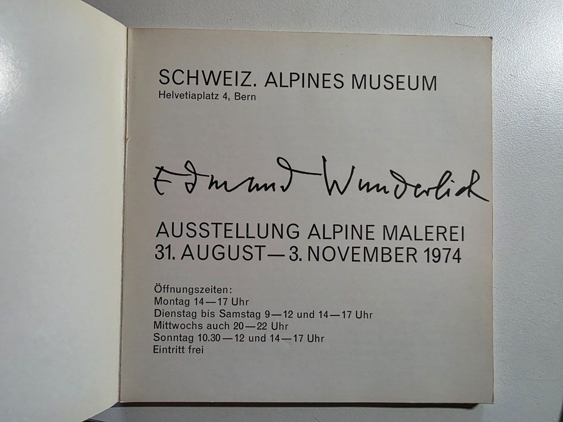 Bücher: Edmund Wunderlich Alpine Malerei - Bern 1974 – Gebraucht aus Walterswil BE von Lonitti 2