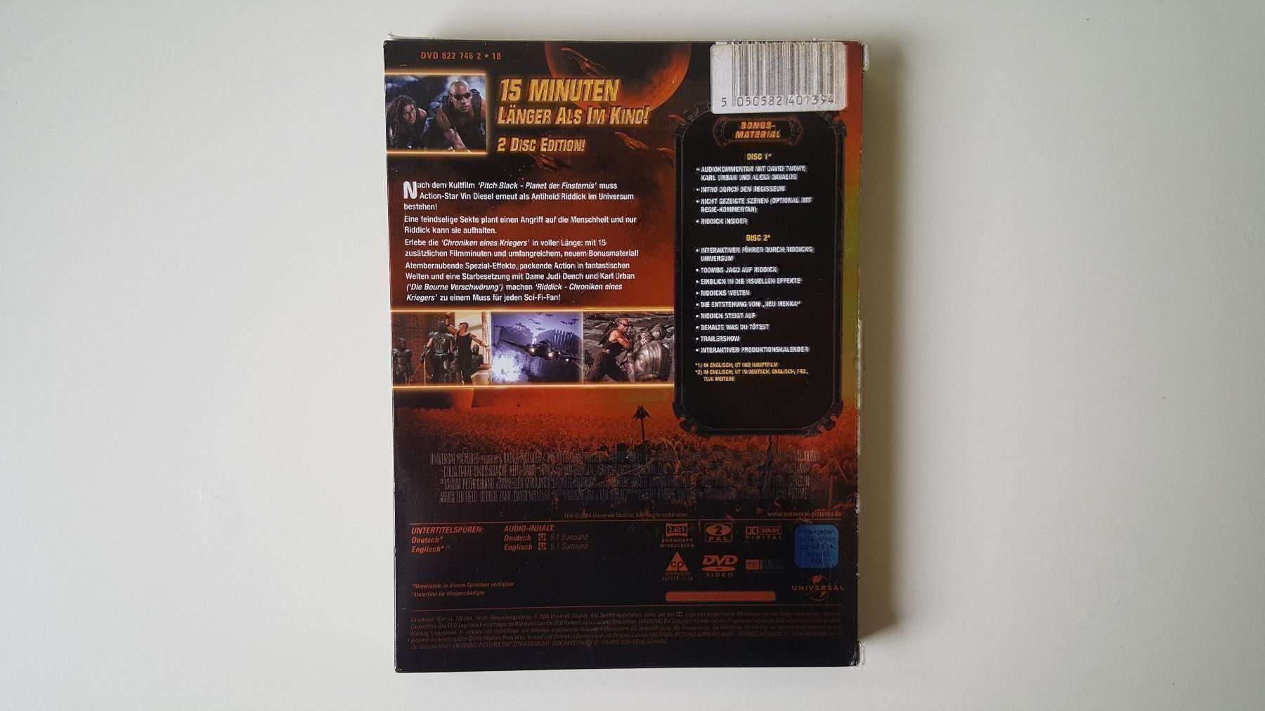 Tutti i DVDs: DVD Riddick - Chroniken eines Kriegers – Usato da Spiez venduto da Spacelightning 1