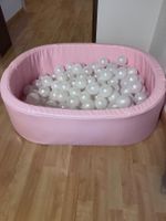 KIDKII Lux Bällebad Kunstleder altrosa 100 cm x 30 cm