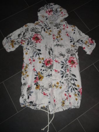 PURO LINO 100 % LEINEN CARDIGAN / UMHANG ... GR. S/M ***