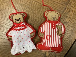 CHRISTBAUMSCHMUCK STOFF, 2 STK, ca. 13 cm, NEU, SO SÜSS!