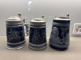 3 M&R annual steins Johann Sebastian Bach 1985 edition 