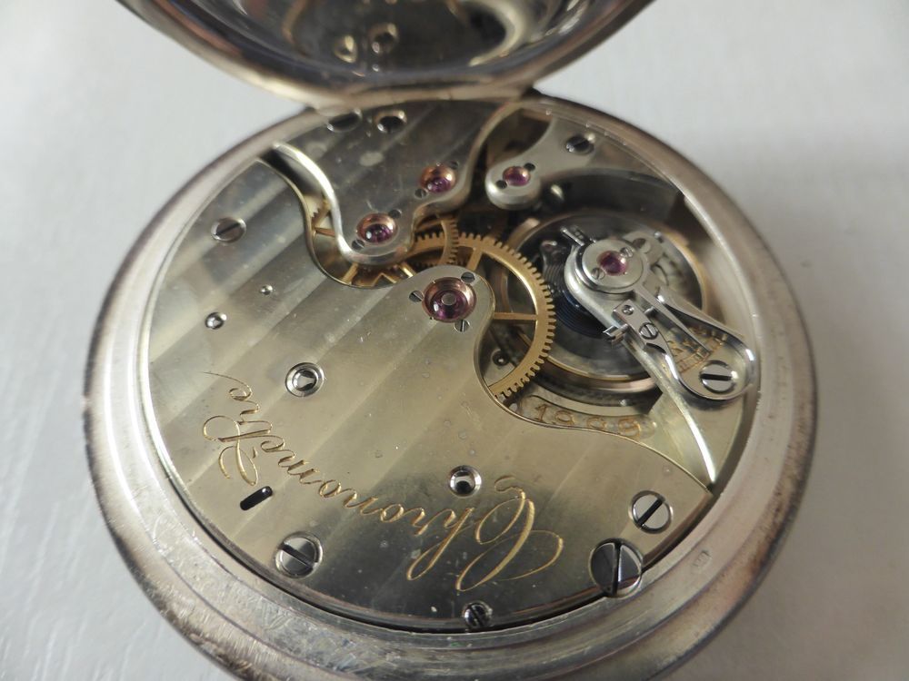 Orologi: Herren Taschenuhr Silber , mechanisch "Chronometer" – Usato da Gonten venduto da gwondrig 3