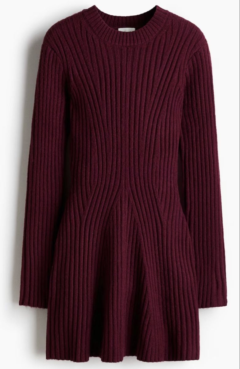 H&M Vestiti: H&M Strickkleid (Bordeaux) – Usato da Basel venduto da Christopher123