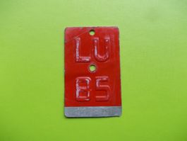 Velonummer / Fahrradnummer LU 85