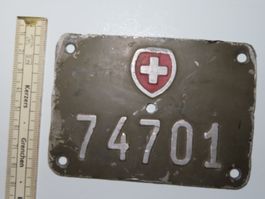 Alte Militärvelo Nummer Armeefahrrad Nummernschild