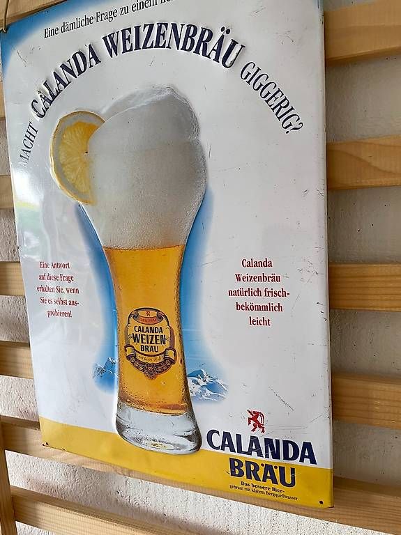 Calanda Insegne: Calanda Bräu Blechschild – Usato da Ettingen venduto da Donald4107 1