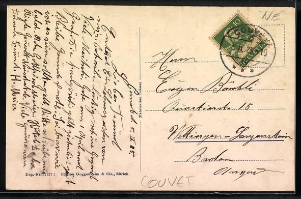 Cartes postales: AK Couvet, Grande Rue, 1925 – D'occasion à Berlin par bartko-reher 1