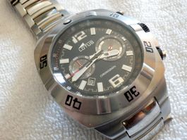 Lotus, Chronograph, Tachymeter, sep. Datum, Quartz, Ø 49mm,