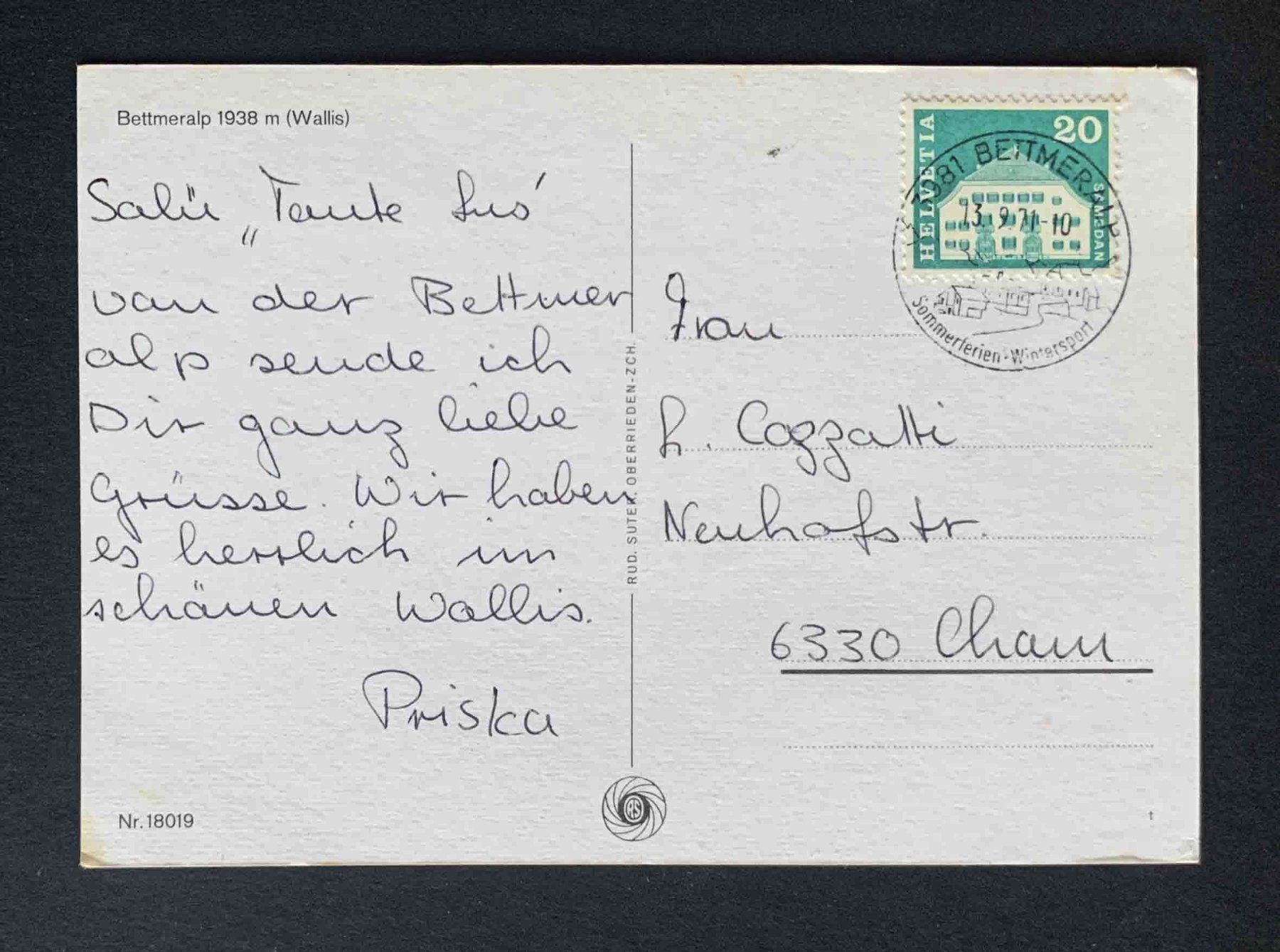 Cartoline postali: AK Bettmeralp – Usato da Goldau venduto da artelier1 1