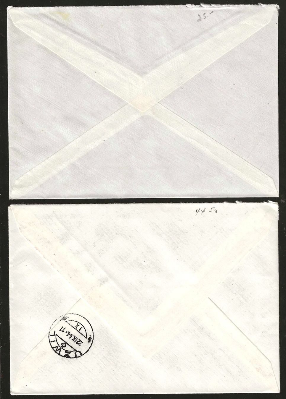 Tutti i francobolli: 1943/1944 : 2 Flugpost Briefe – Usato da Gümligen venduto da Geniusbuy 1