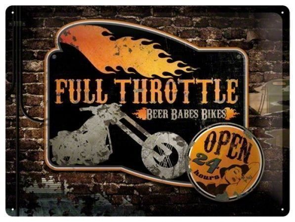 Insegne: Blechschild - Full Throttle – Nuovo e nell'imballaggio originale da Ennetbürgen venduto da open24shop