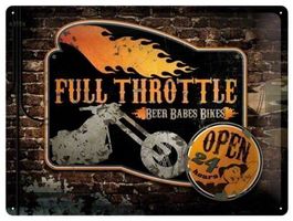 Blechschild - Full Throttle