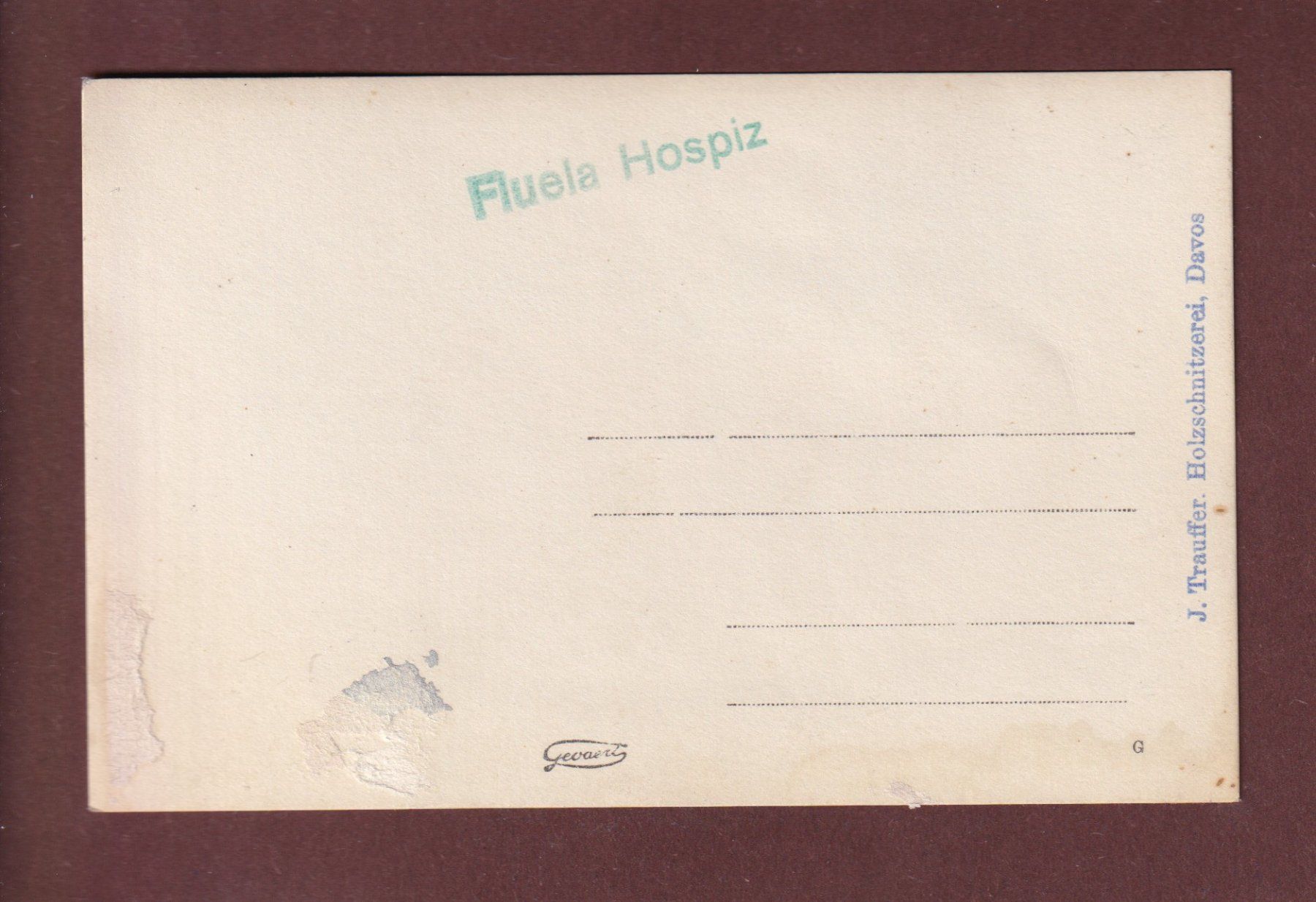 Cartoline postali: FLÜELA HOSPIZ – Usato da Pully venduto da nicecards-shop 1