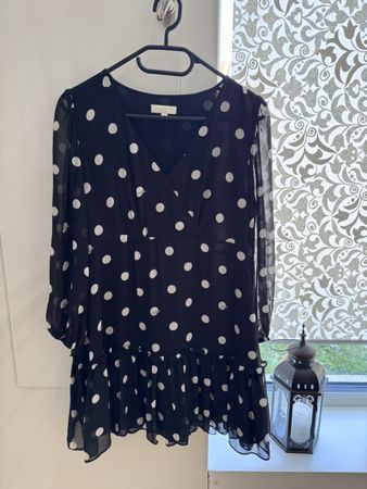 Miss Sixty Kleid gepunktet Schwarz Grösse XS