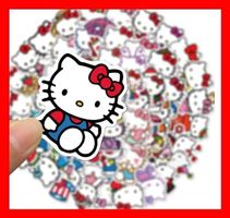 50 tlg Stickerset Hello Kitty Stickerbomb Katze Comic Kleber