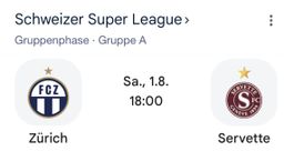 1 Stehplatz Ticket FCZ Südkurve D24-D27