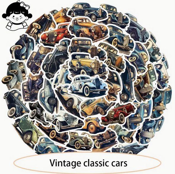 Aufkleber: 54 VERSCHIEDENE AUFKLEBER, OLDTIMER NEU+OVP – Neu und originalverpackt aus Bad Ragaz von Schtupsi 3