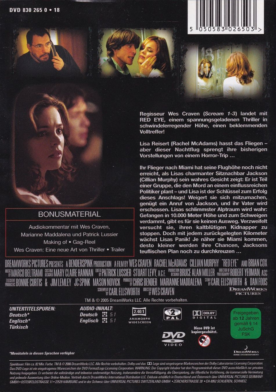 Alle DVDs: DVD ab Fr. 1.--, Red Eye – Gebraucht aus Lausen von Mondeo10628 1
