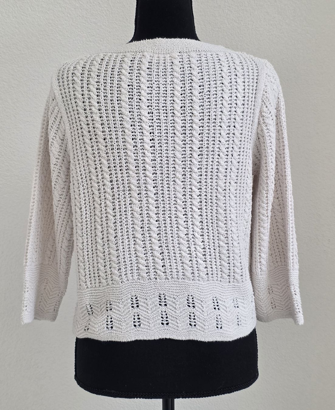 Mango Maglioni & Felpe: MNG Pullover Creme Grösse S Strickmuster 3/4 Ärmel – Usato da Rheinsulz venduto da Gilea 3