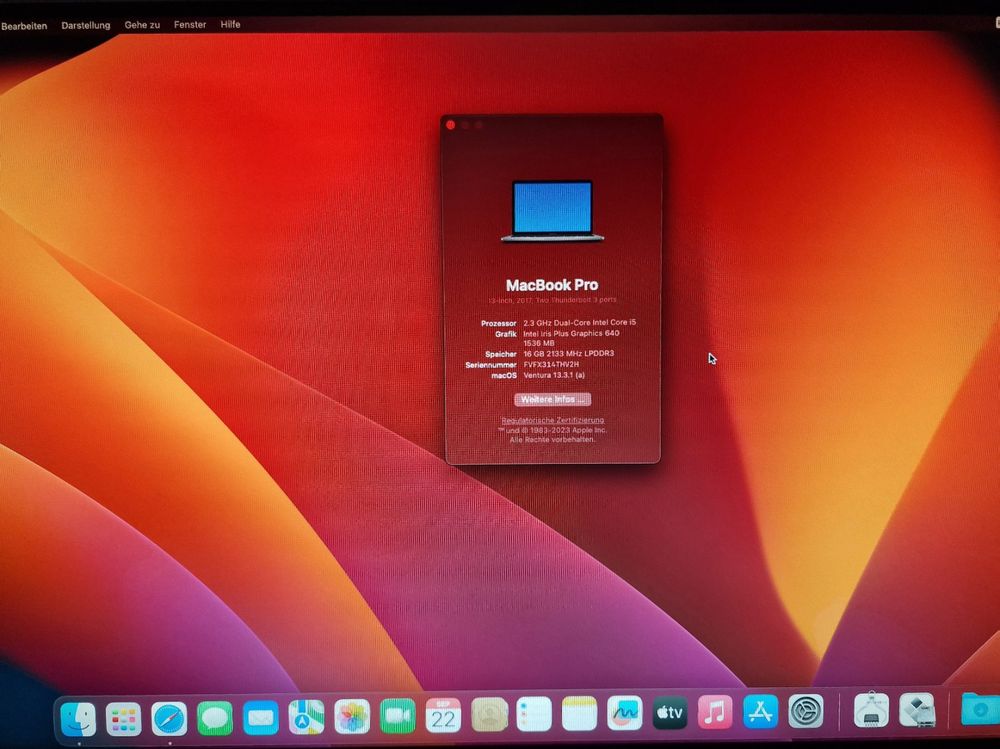 Apple Notebooks: Macbook Pro 13" 2017 16GB RAM 256GB SSD Space Grey – Gebraucht aus Neerach von mur_dwg9 4