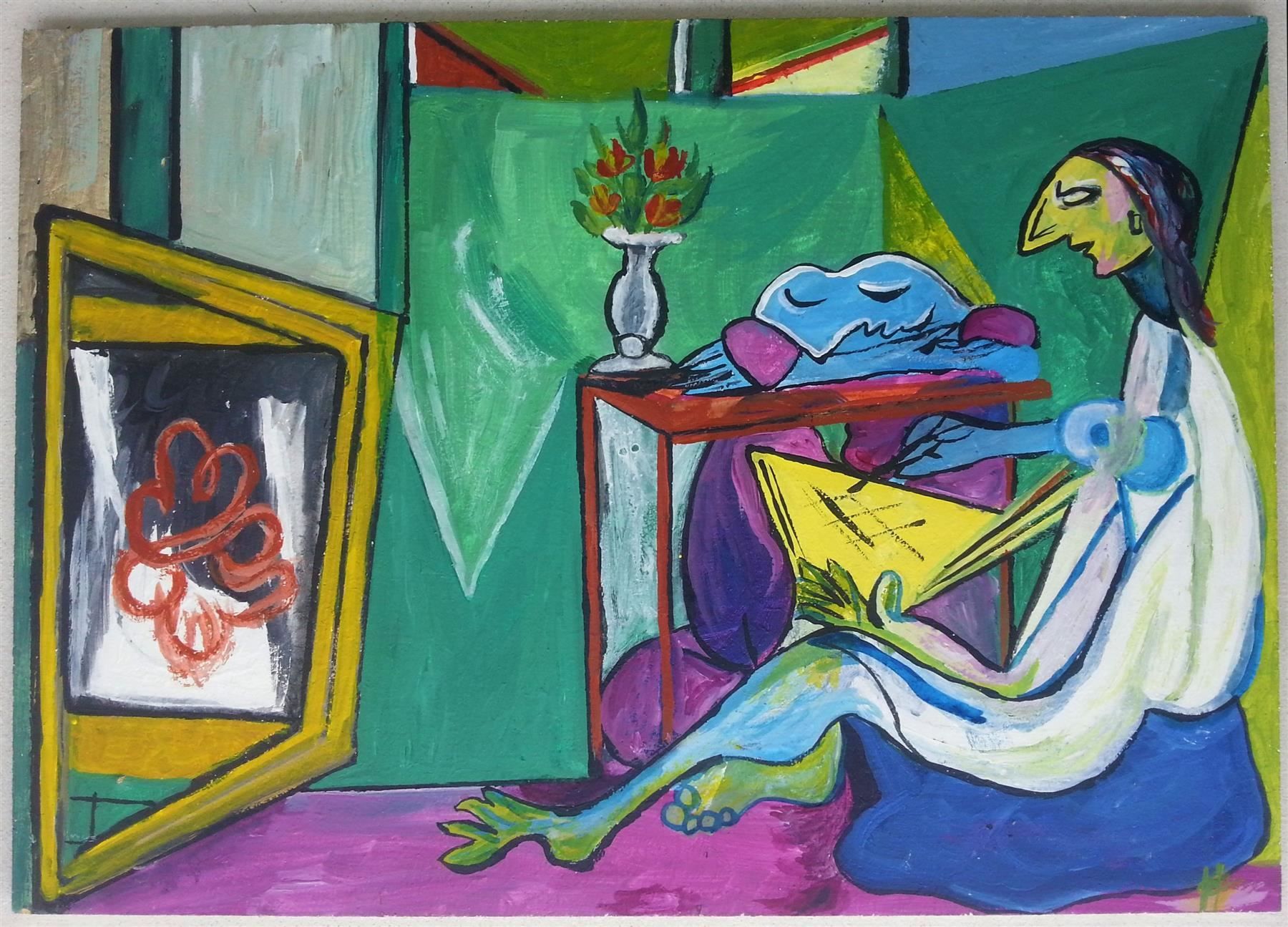 Dipinti: Ölgemälde NACH Picasso, 65x50 cm – Usato da Oberriet SG venduto da ganesh435 2