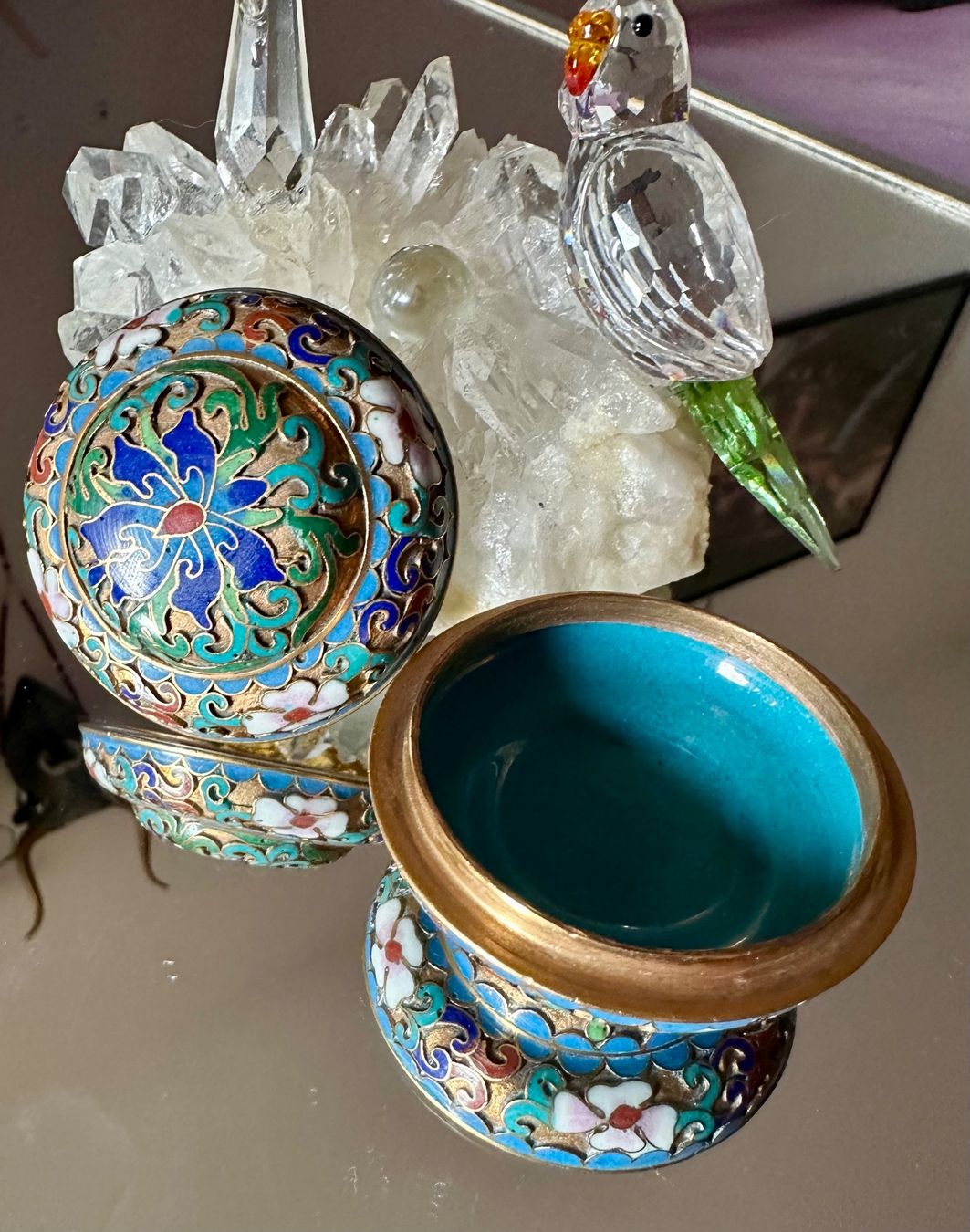 Tutte le decorazioni: Wunderschönes alte Cloisonné Dose, Handarbeit Top! – Usato da Zürich venduto da c_d_r 1