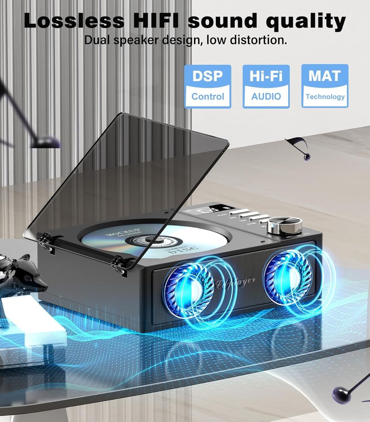 Lettore multimediale portatile: CD-Player tragbar Bluetooth 5.3 4000 mAh USB TF AUX – Nuovo e nell'imballaggio originale da Neuhausen am Rheinfall venduto da zeb_c2vx 6