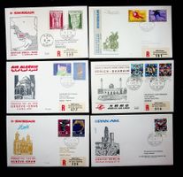 LIECHTENSTEIN POSTE AÉRIENNE 6 VOLS 1976-1977 /U329