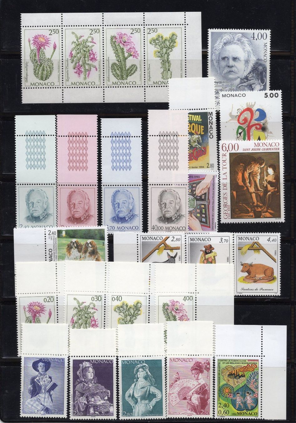 Alle Briefmarken: R5110  /  MONACO 1990-1994 – Neu (gemäss Beschreibung) aus Ste-Croix von MONT-TAGNAC
