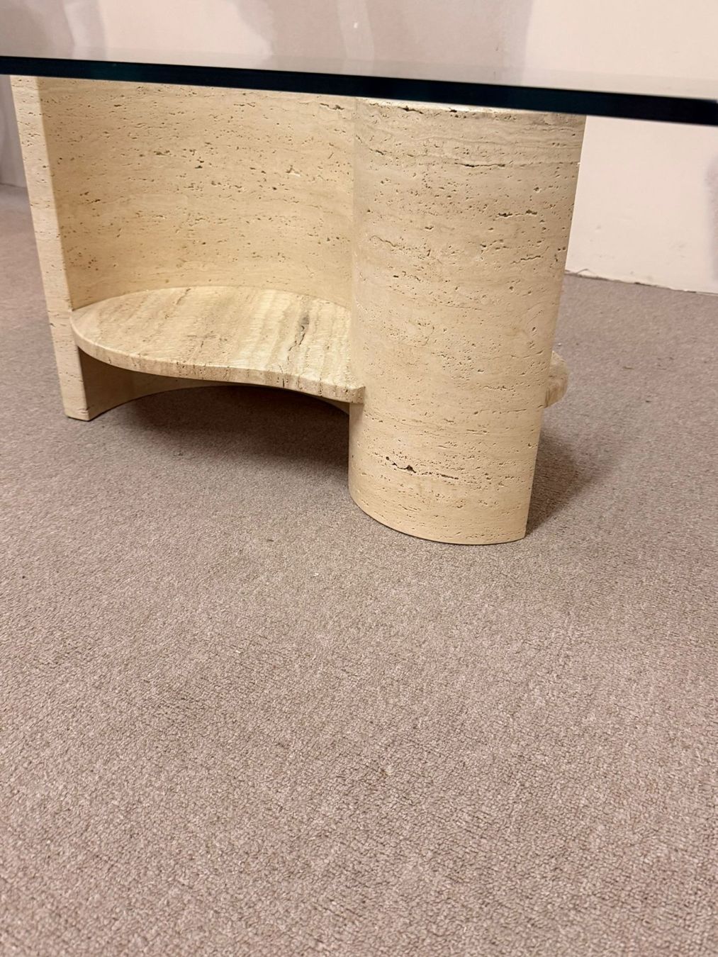 Tavoli: Travertin Couchtisch mit Glasplatte Coffee Table – Usato da Rickenbach ZH venduto da Der-Insider 7