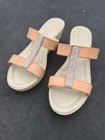 Mules compensées CUIR & strass CARINA, pointure 40