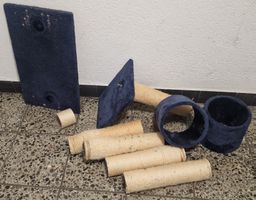 Kratzbaum Teile blau Sisal