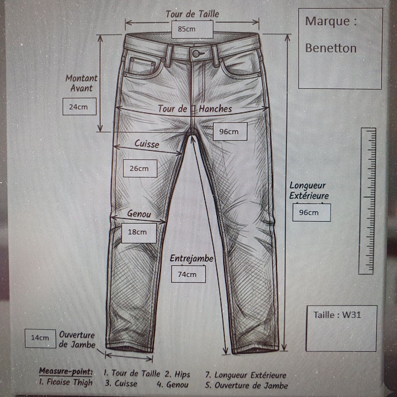 Benetton Jeans: Pantalon jeans Benetton Gr. W31 – Gebraucht aus boudry von Let_20 4