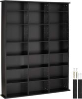 CD Regal DVD Regal Raumteiler Schrank Wandregal schwarz TARA