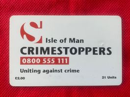 Telefonkarte Isle of Man „Crimestoppers“
