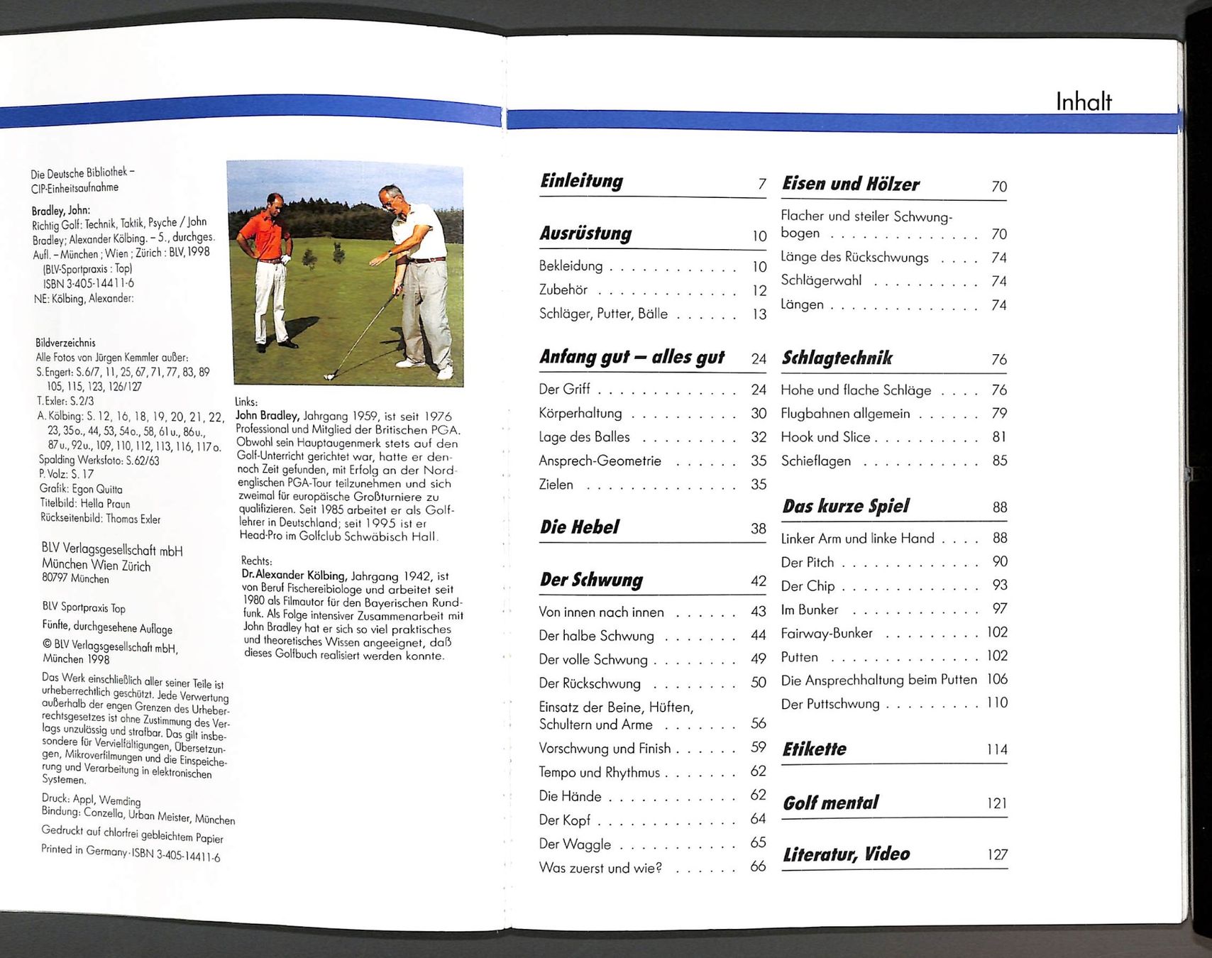 Libri: Richtig Golf - Technik, Taktik, Psyche - BRADLEY / KÖLBING – Usato da Zürich venduto da Nobs1 2
