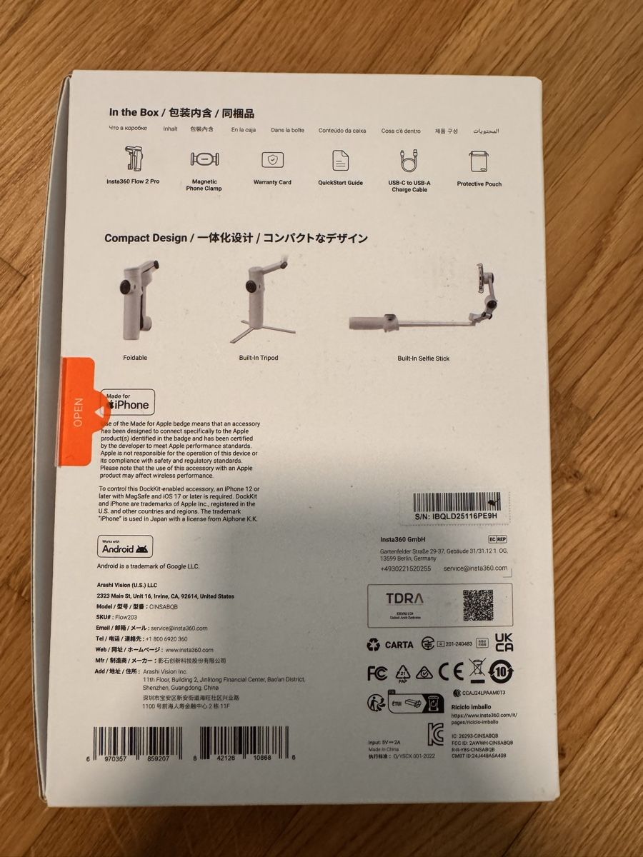 Insta360 Action Cam: Insta360-Gimbal Flow 2 Pro – Nuovo (secondo la descrizione) da Bern venduto da ale_mvb7 1