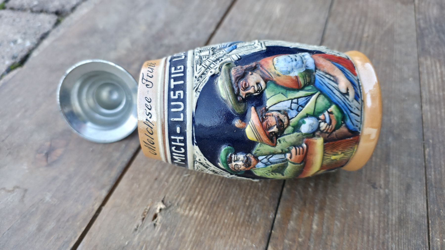 Gläser: Bierkrug mit Metalldeckel  – Gebraucht aus Birrwil von maz_rb66 5