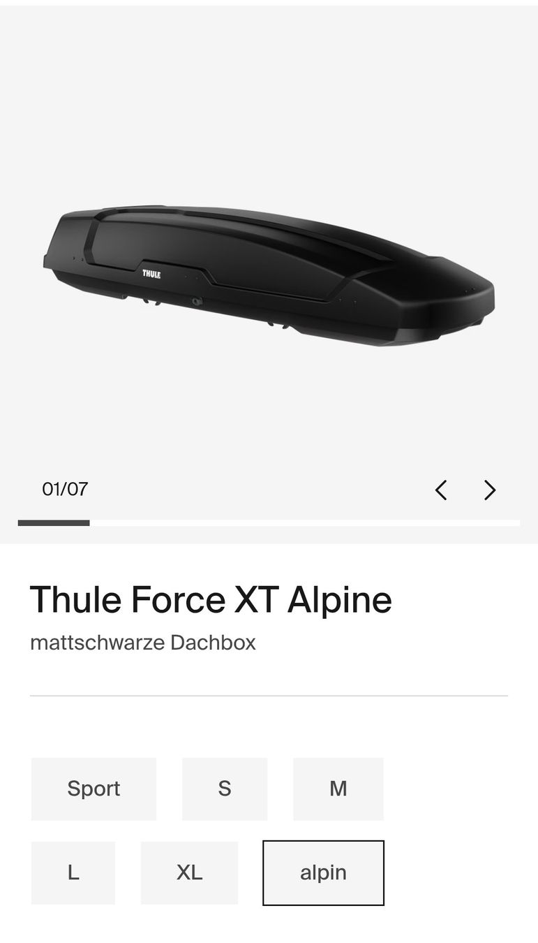 Thule Box da tetto: Thule XT Force Alpine 420L (Dachbox) – Usato da Chur venduto da Steini_96 1
