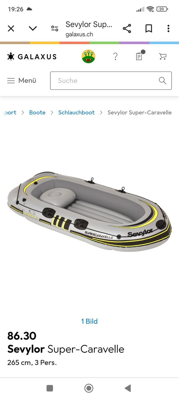 Barche: Neues Schlauchboot – Nuovo e nell'imballaggio originale da Rüthi (Rheintal) venduto da Balty 1