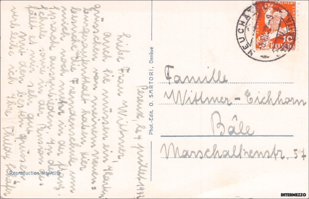Ansichtskarten: Neuchâtel // Le Port Poste 1932 – Gebraucht aus Basel von intermezzo12 1