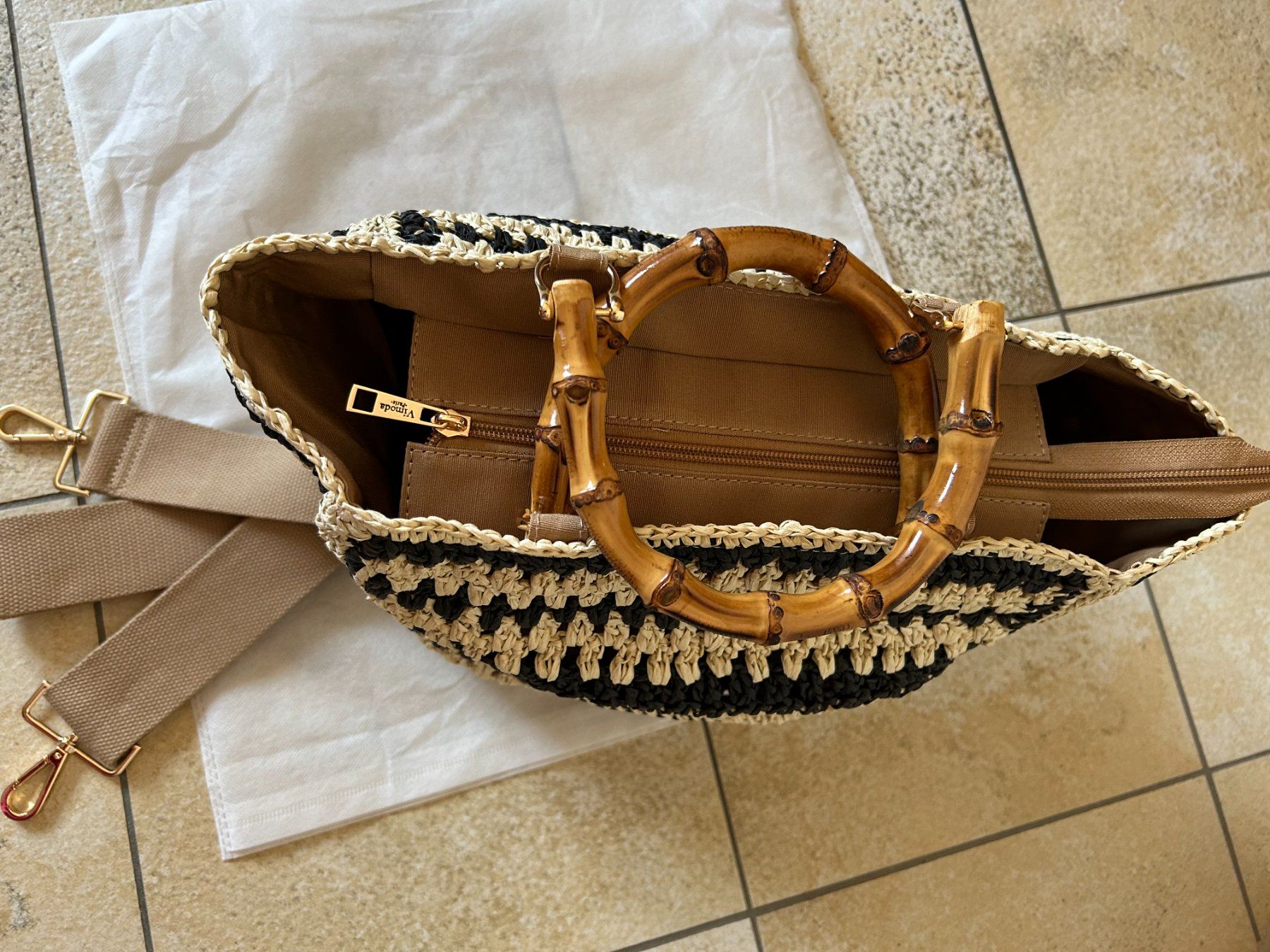 Sacs femmes: Sac Rive Gauche macramé et bambou – Neuf (Voir description) à Porrentruy par Craps1 2