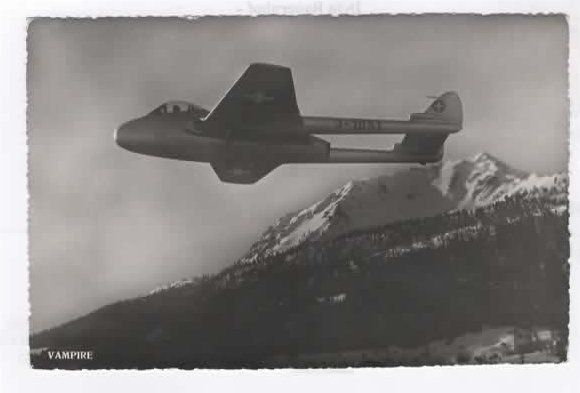 Cartes postales: Flieger : VAMPIRE     (Q – D'occasion à Ruggell par Masescha