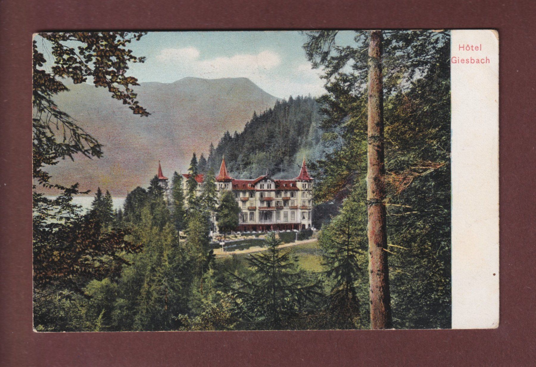 Cartes postales: Hôtel GIESSBACH - 1910 – D'occasion à Pully par nicecards-shop