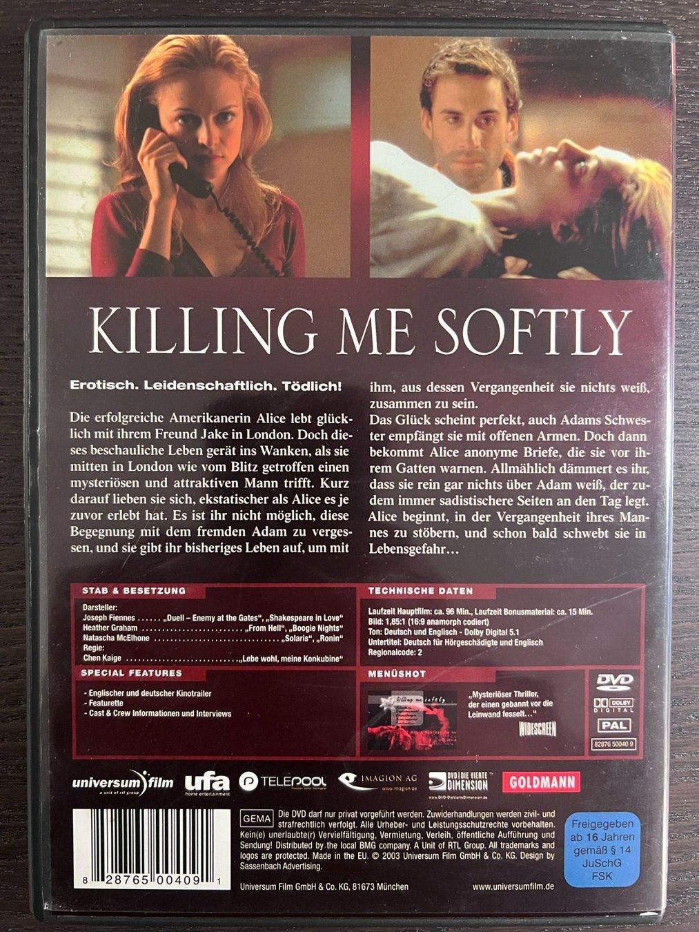 Tutti i DVDs: Killing Me Softly – Usato da Zürich venduto da FilmFreunde 1