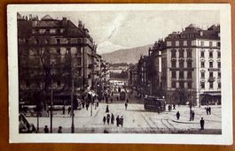 Genève - Rue du Mont Blanc - Trams & Animation  1919